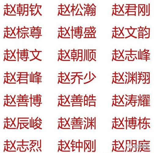 男孩名字姓赵两个字 <font color='red'>虎年</font>出生的男孩姓赵的叫啥名字好