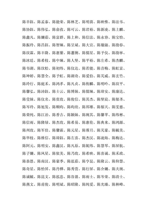 姓陈求好听的男孩名字 姓陈的男孩名字属虎