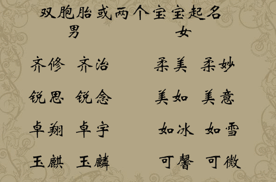 取名字双胞胎女孩名字好听 双胞胎女孩取名<font color='red'>最好的</font>一个字