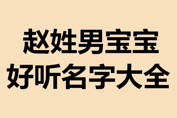 赵姓虎年男孩<font color='red'>取名字</font>大全 虎年蓝姓男孩名字大全