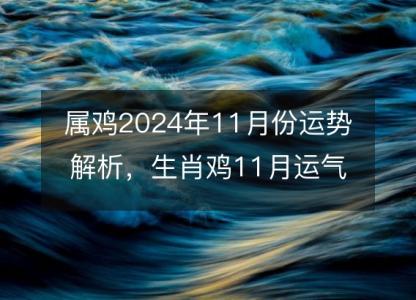 属鸡2024年11月份运势解析，生肖鸡11月运气好吗