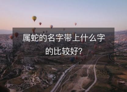 属蛇的名字带上什么字的比较好？