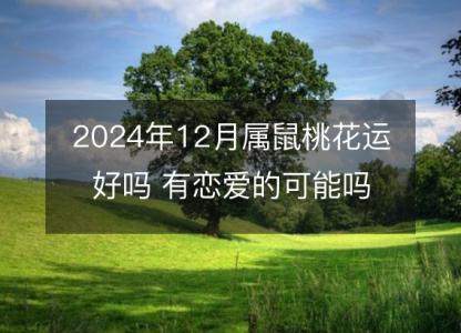 2024年12月属鼠桃花运好吗 有恋爱的可能吗