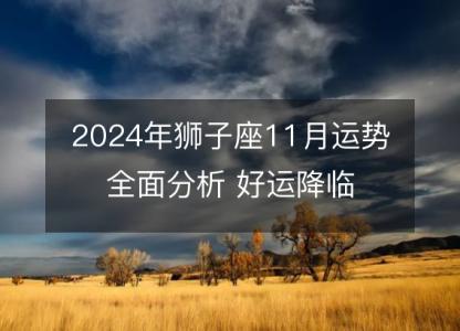 2024年狮子座11月运势全面分析 好运降临