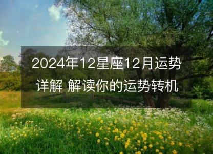 2024年12星座12月运势详解 解读你的运势<font color='red'>转机</font>点
